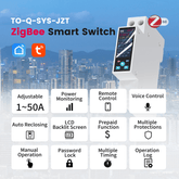 TO-Q-SYS-JZT Zigbee-Version Tuya DIN-Schienen Smart-Stromzähler | 1-50A Einstellbar, 1P+N | mit Echtzeit-Stromverbrauch, Fernsteuerung, Prepaid-Funktion, Zeitmodi, Daten-Download Tuya/Smart Life APP TONGOU